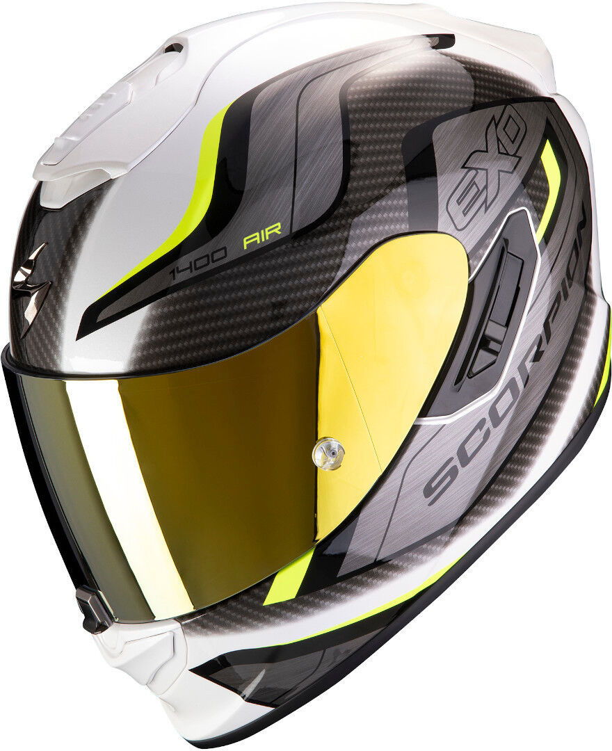 Scorpion EXO 1400 Air Attune casque Blanc Jaune taille : M Scorpion EXO 1400 Air Attune casque Blanc Jaune taille : M