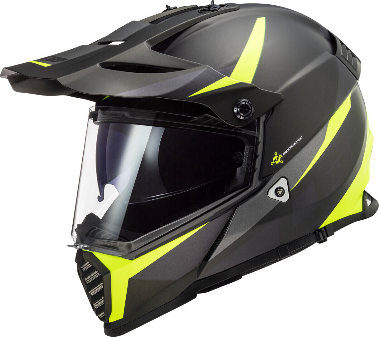 LS2 MX436 Pioneer Evo Router Casque Motocross Noir Jaune taille : M LS2 MX436 Pioneer Evo Router Casque Motocross Noir Jaune taille : M