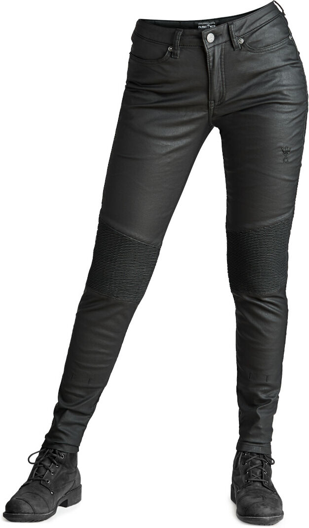 Pando Moto Kusari Kev 01 Jeans de moto de dames Noir taille : 34