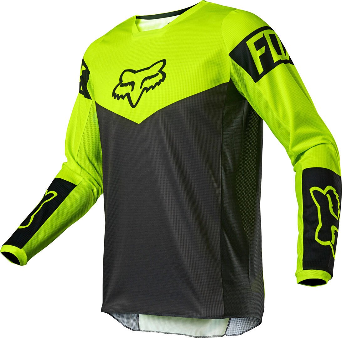 Fox 180 REVN Jeunes Motocross Jesrey Noir Jaune taille : XL Fox 180 REVN Jeunes Motocross Jesrey Noir Jaune taille : XL