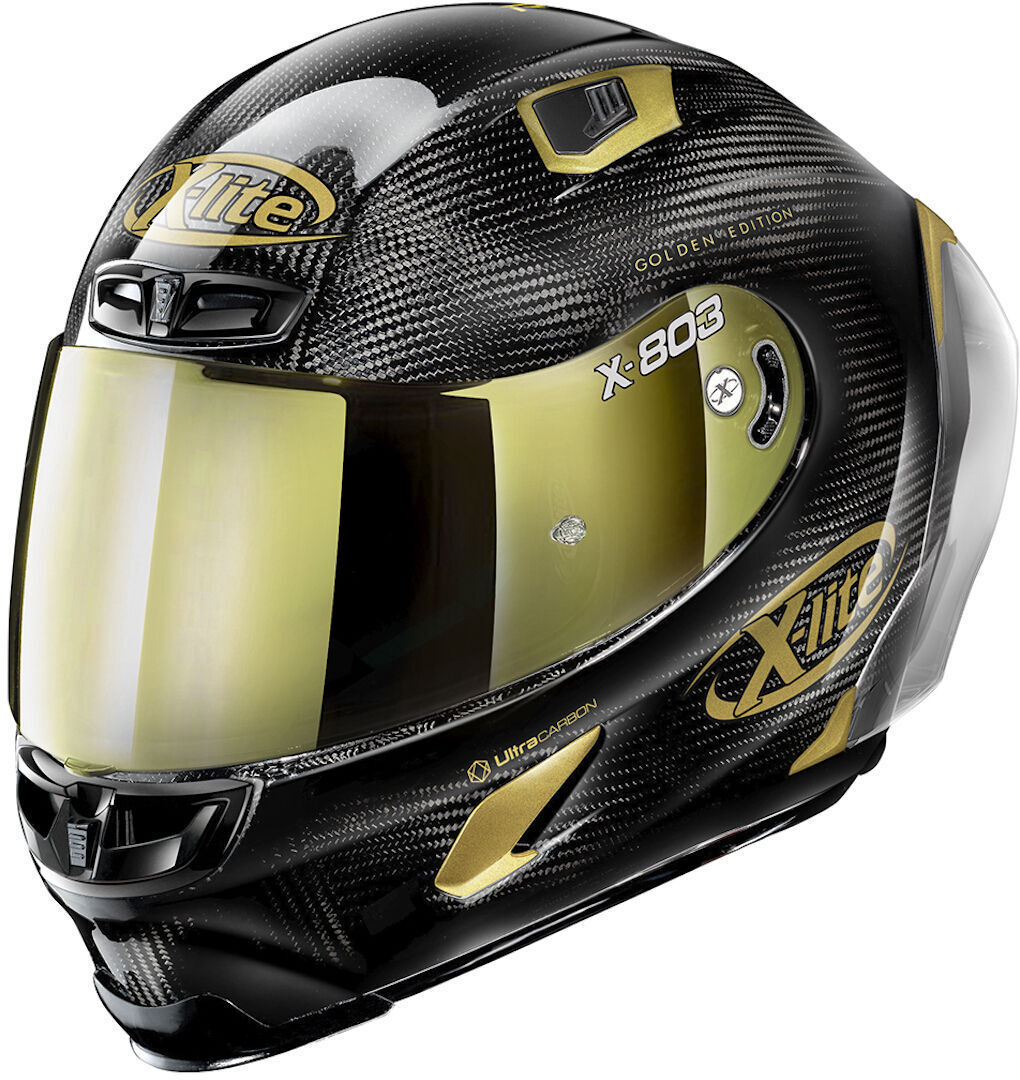 X-Lite X-803 RS Ultra Carbon Replica Golden Edition Helmet Casque Noir Or taille : 2XS X-Lite X-803 RS Ultra Carbon Replica Golden Edition Helmet Casque Noir Or taille : 2XS