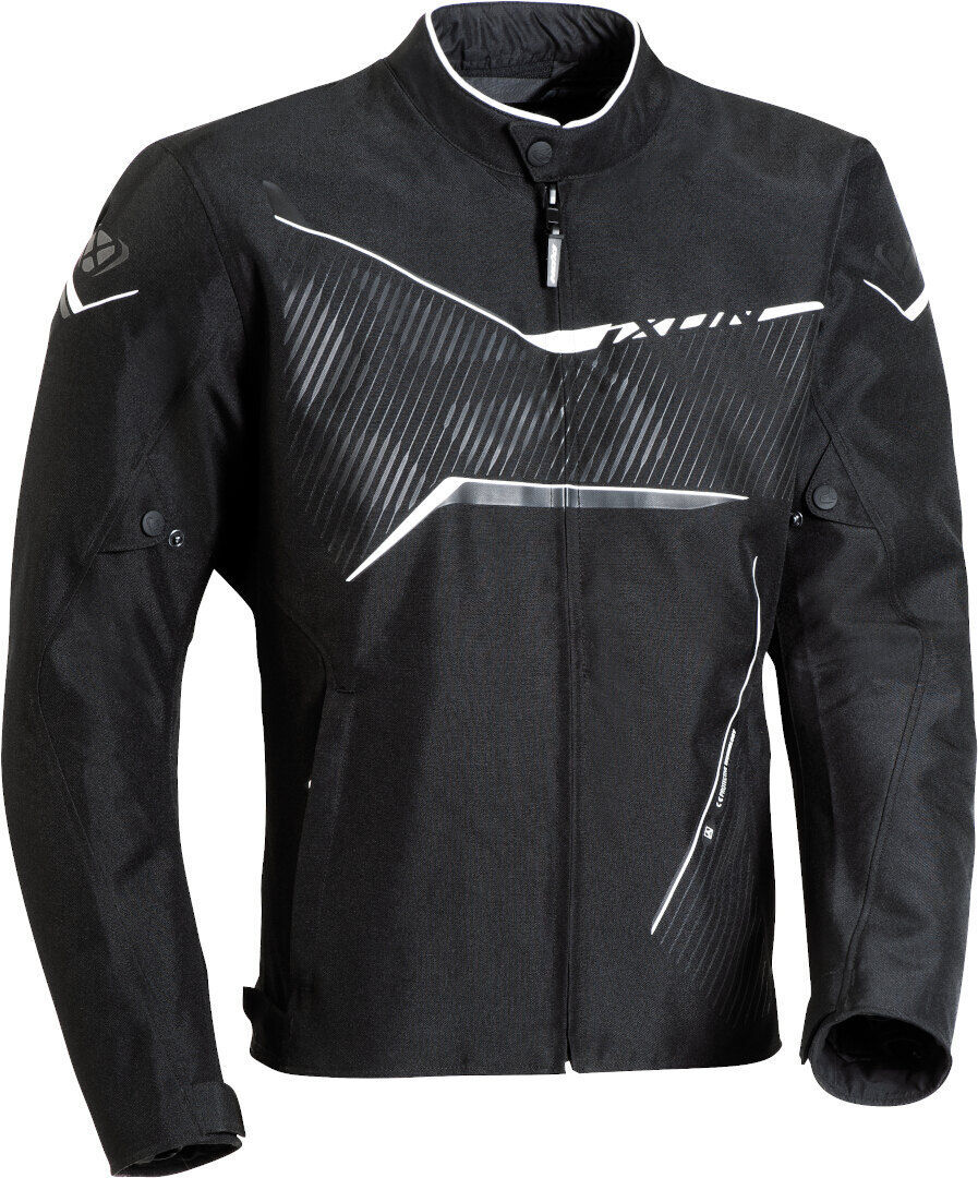 Ixon Slash Veste textile moto Noir Gris Blanc taille : M Ixon Slash Veste textile moto Noir Gris Blanc taille : M