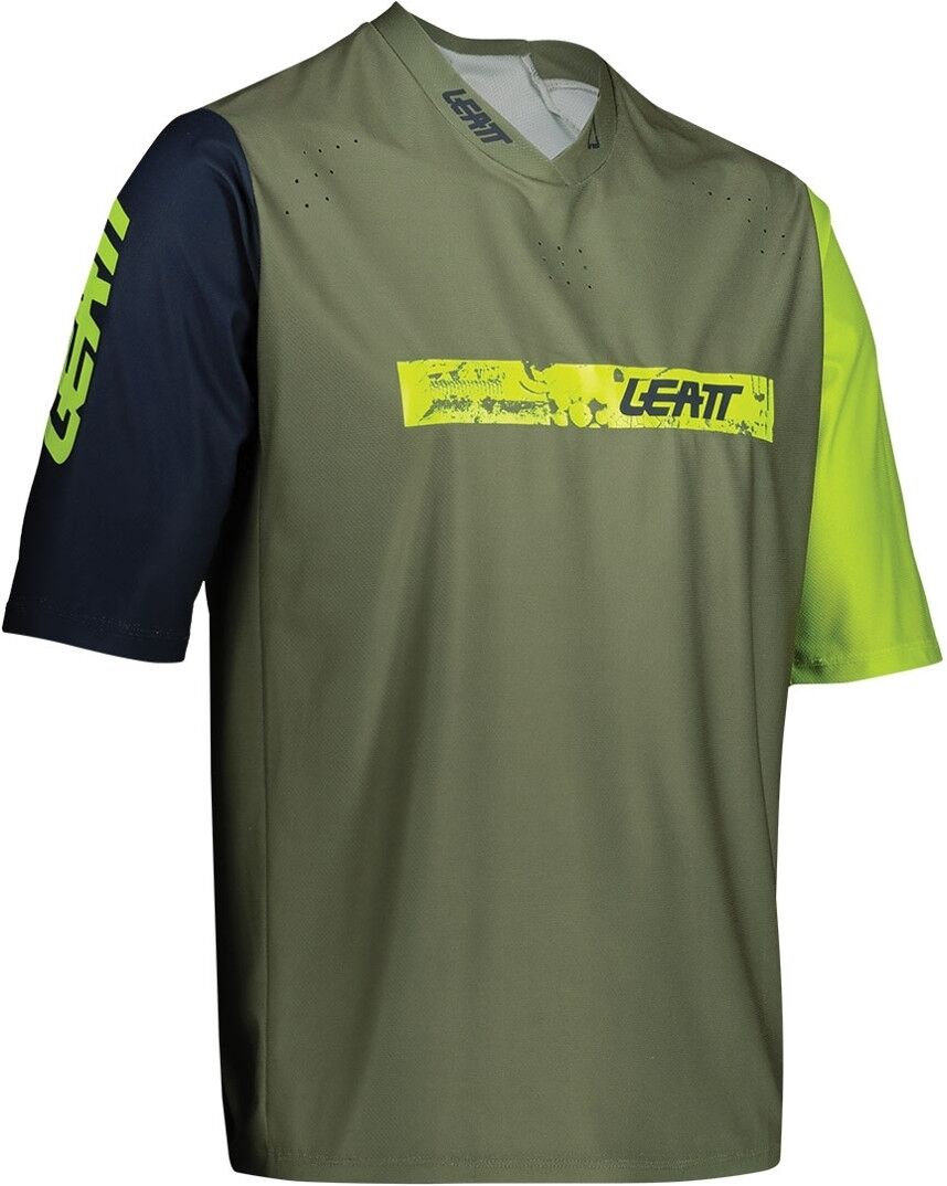 Leatt DBX 3.0 MTB SS Jersey de bicyclette Vert Jaune taille : L Leatt DBX 3.0 MTB SS Jersey de bicyclette Vert Jaune taille : L