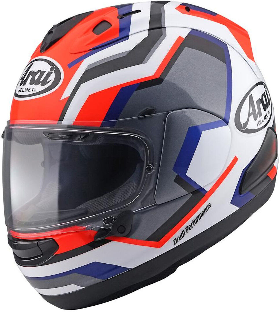 Arai RX-7V RSW Trico Casque Blanc Rouge Bleu taille : XL Arai RX-7V RSW Trico Casque Blanc Rouge Bleu taille : XL