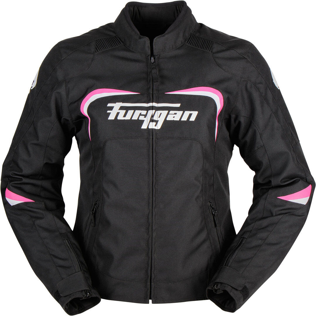 Furygan Cyane Veste textile de moto de dames Noir Blanc Rose taille : S Furygan Cyane Veste textile de moto de dames Noir Blanc Rose taille : S