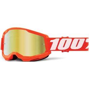 100% Strata II Extra Lunettes de motocross Blanc Orange taille : unique taille - Publicité