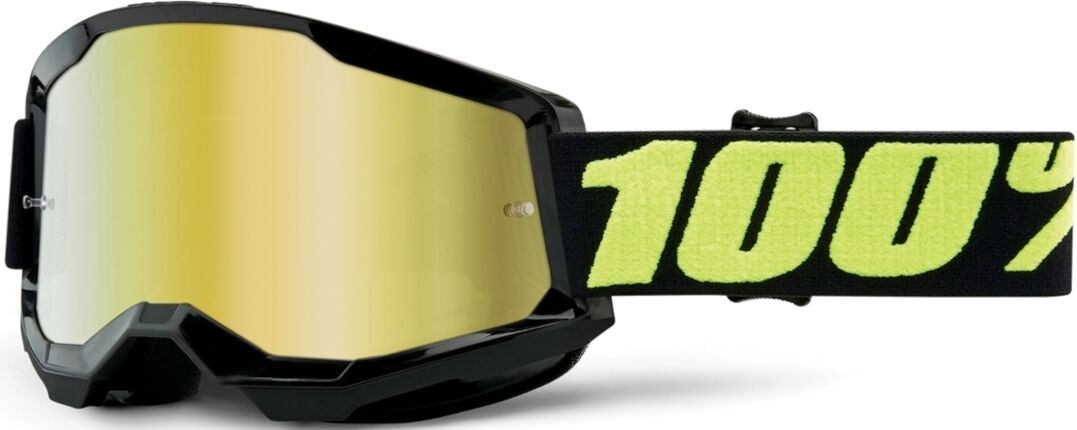 100% Strata II Extra Upsol Lunettes de motocross Noir Jaune taille : unique taille 100% Strata II Extra Upsol Lunettes de motocross Noir Jaune taille : unique taille