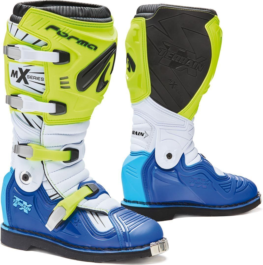 Forma Terrain TX 2.0 Bottes Motocross Blanc Bleu Jaune taille : 40 Forma Terrain TX 2.0 Bottes Motocross Blanc Bleu Jaune taille : 40