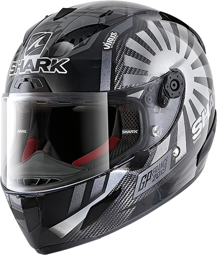 Shark Race-R Pro Carbon Replica Zarco GP France 2019 Casque Noir Gris taille : XS Shark Race-R Pro Carbon Replica Zarco GP France 2019 Casque Noir Gris taille : XS