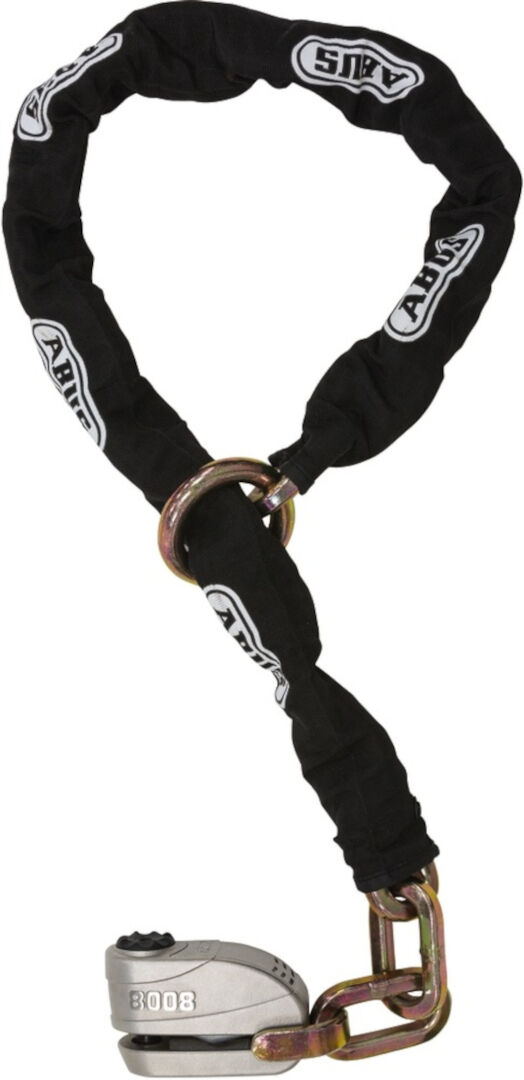 ABUS Granit Detecto XPlus 8008 12KS Black Loop Serrure de chaîne Noir taille : 120 cm ABUS Granit Detecto XPlus 8008 12KS Black Loop Serrure de chaîne Noir taille : 120 cm