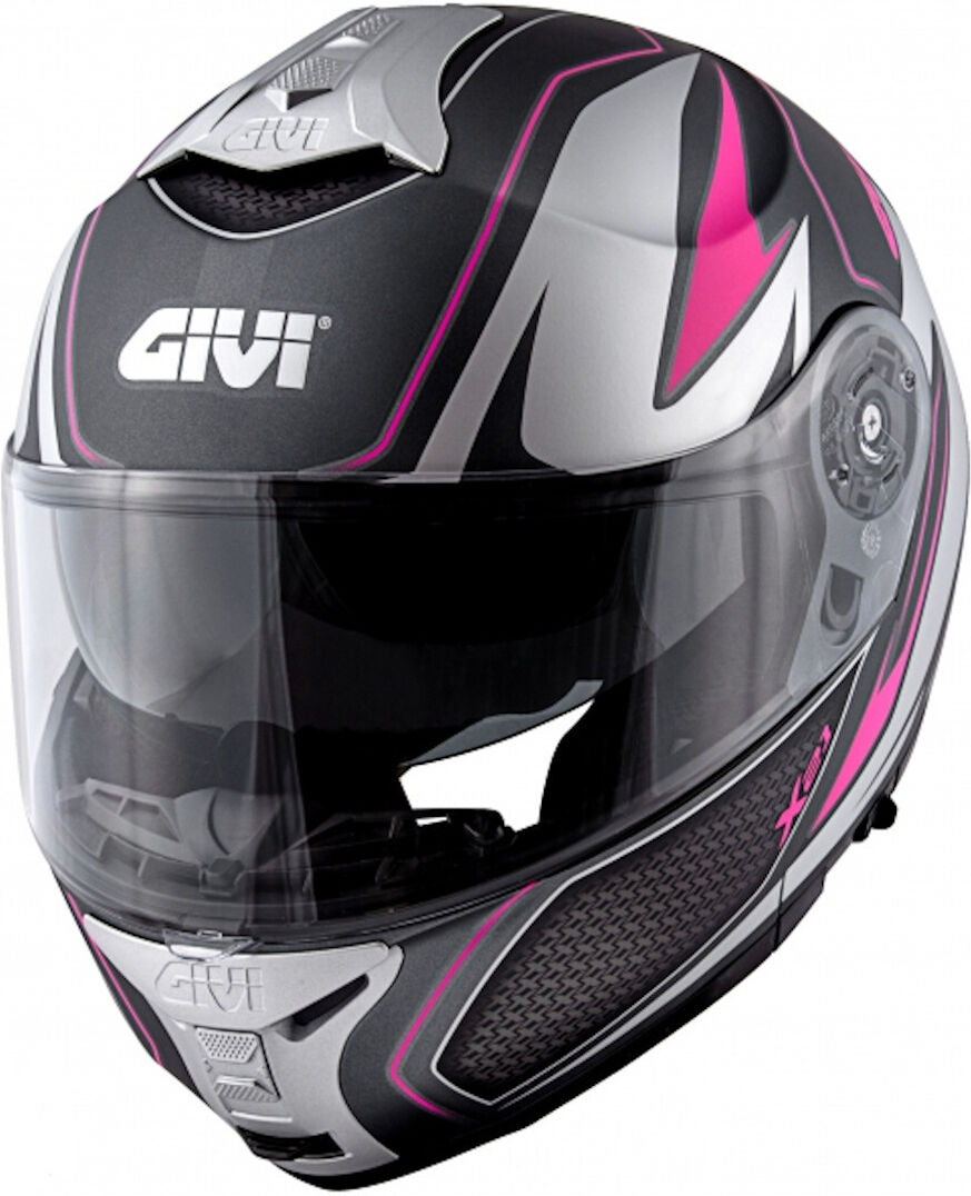 GIVI X.21 Challenger Shiver Casque pour dames Noir Rose taille : S GIVI X.21 Challenger Shiver Casque pour dames Noir Rose taille : S