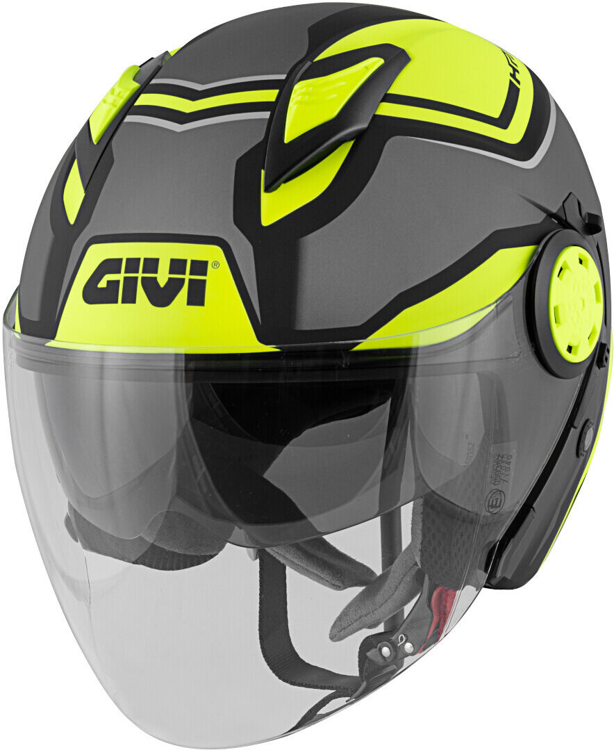GIVI 12.3 Stratos Shade Casque jet Noir Jaune taille : S GIVI 12.3 Stratos Shade Casque jet Noir Jaune taille : S