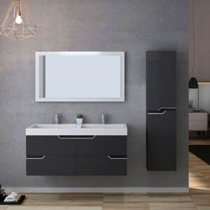 Distribain Meuble salle de bain CALABRO 1200 Gris Anthracite