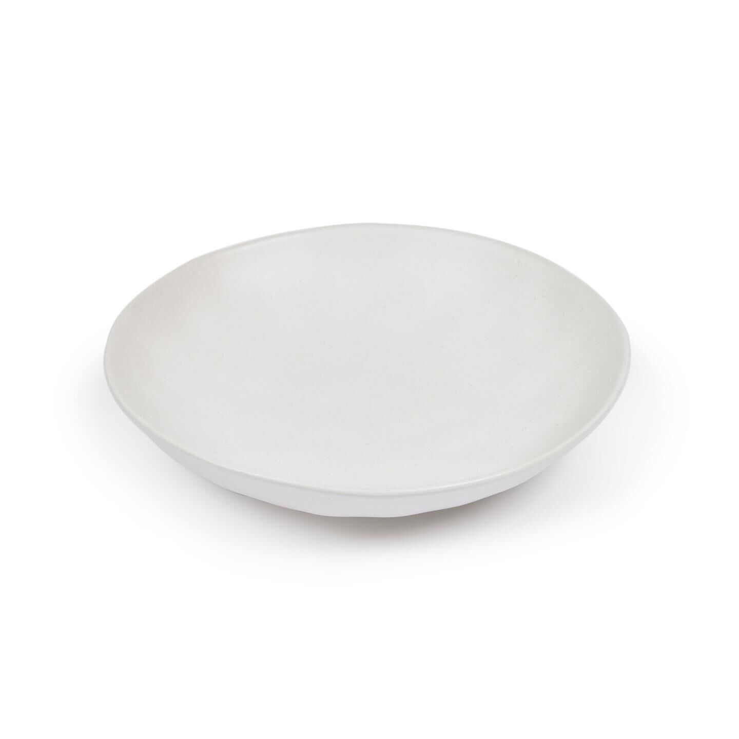 Kave Home - Assiette creuse Ryba en porcelaine blanche et marron