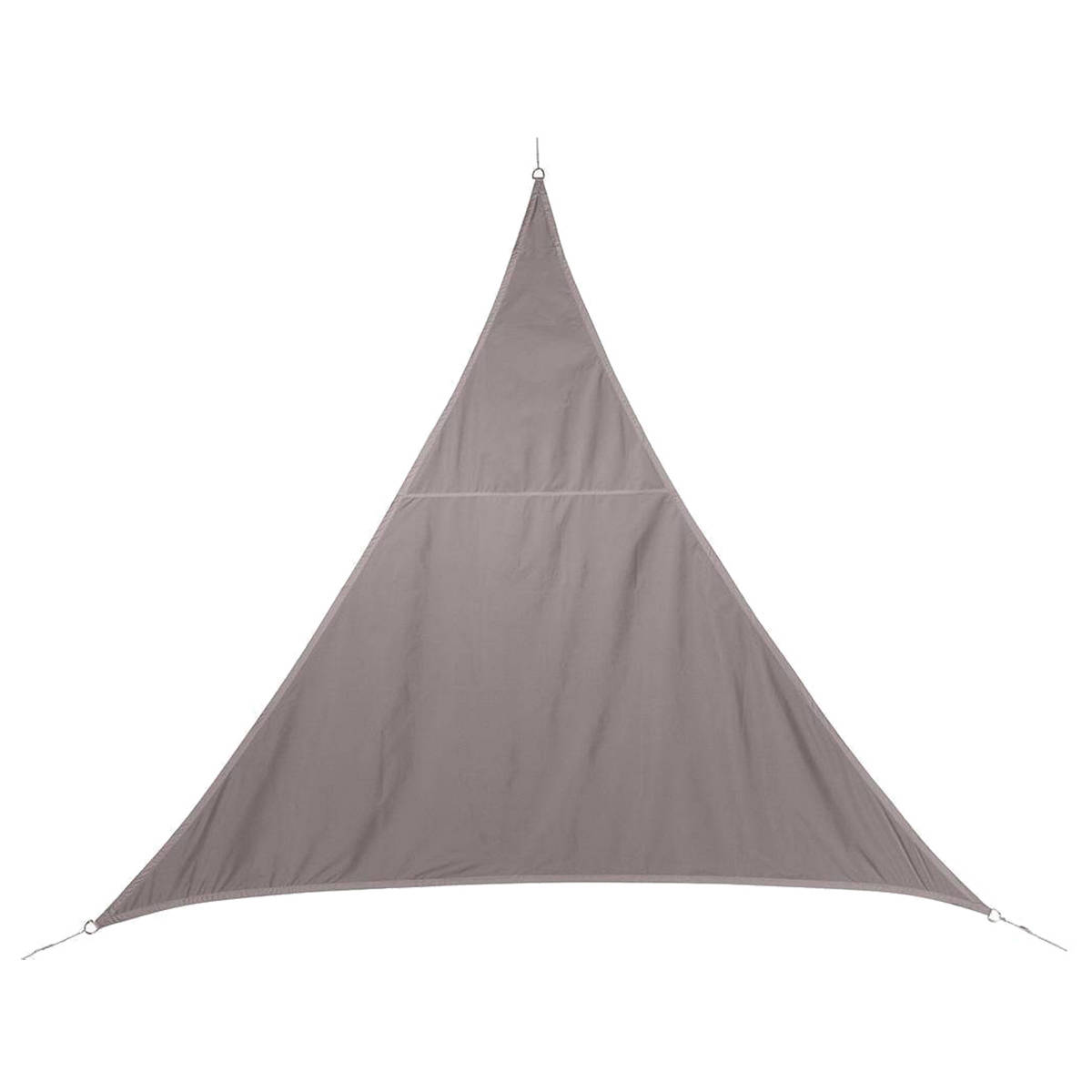 Voile d'ombrage triangulaire CURACAO Taupe 2 x m - Polyester Hespéride
