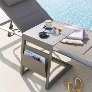 Hespéride Table d'appoint de jardin carrée ALLURE Praline 55 x