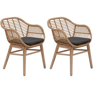 Hesperide Lot de 2 fauteuils jardin TURIA Acacia certifie FSC® - Ancien prix : 298? Hesperide