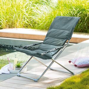 Hesperide Fauteuil relax de jardin MILOS Vert jade Acier, Polyester - Ancien prix : 49,99? Hesperide