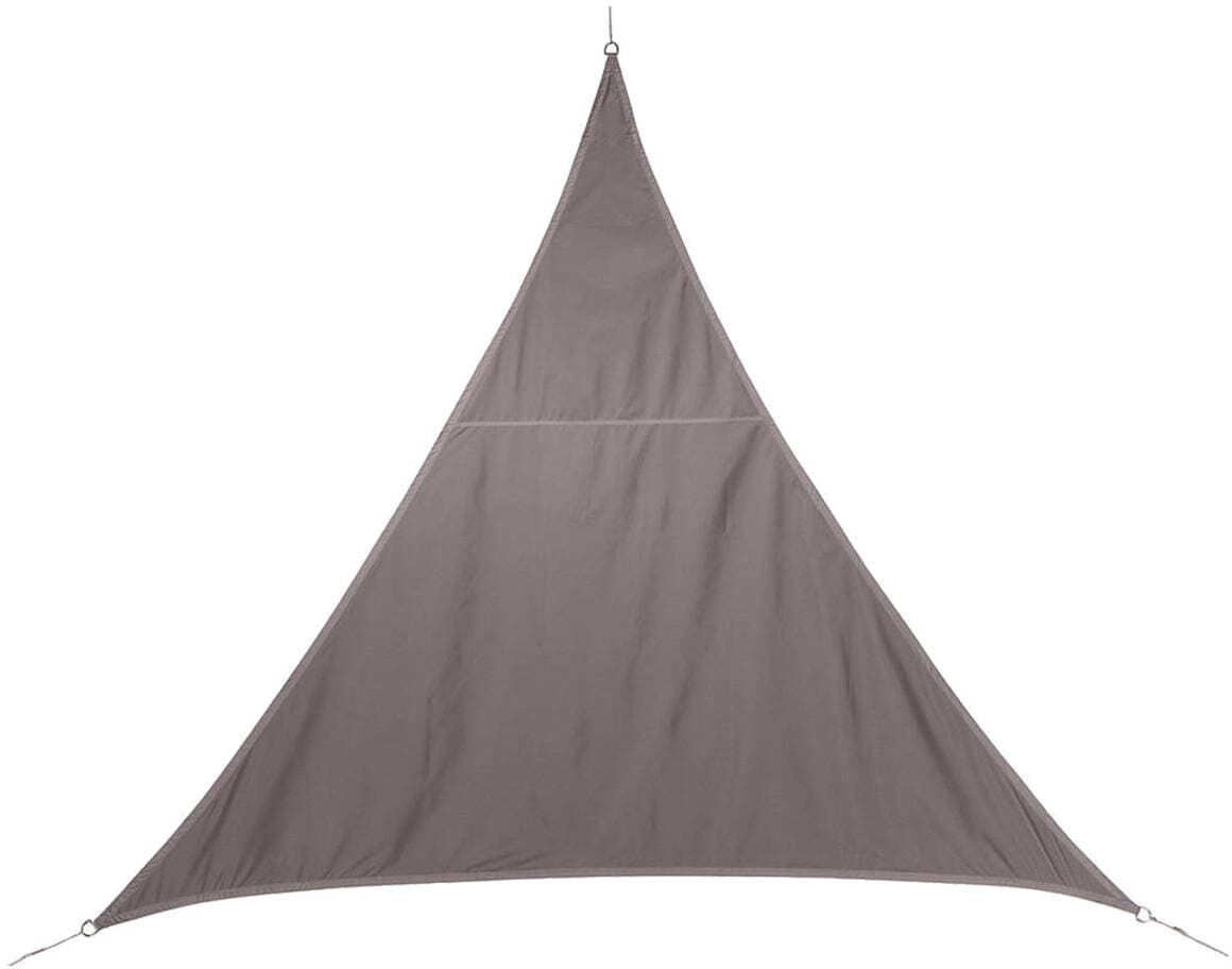 Voile d'ombrage triangulaire CURACAO Taupe 3 x m - Polyester Hespéride