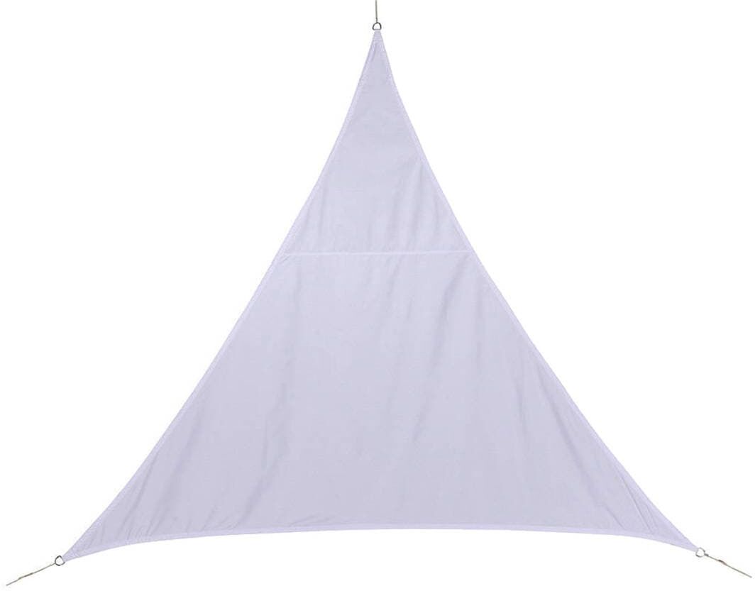 Voile d'ombrage triangulaire CURACAO Blanc 3 x m - Polyester Hespéride