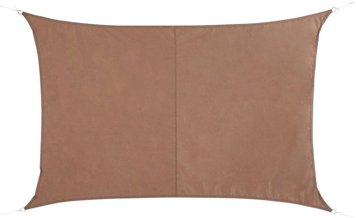 Voile d'ombrage rectangulaire CURACAO Taupe 3 x 2 m - Polyester Hespéride