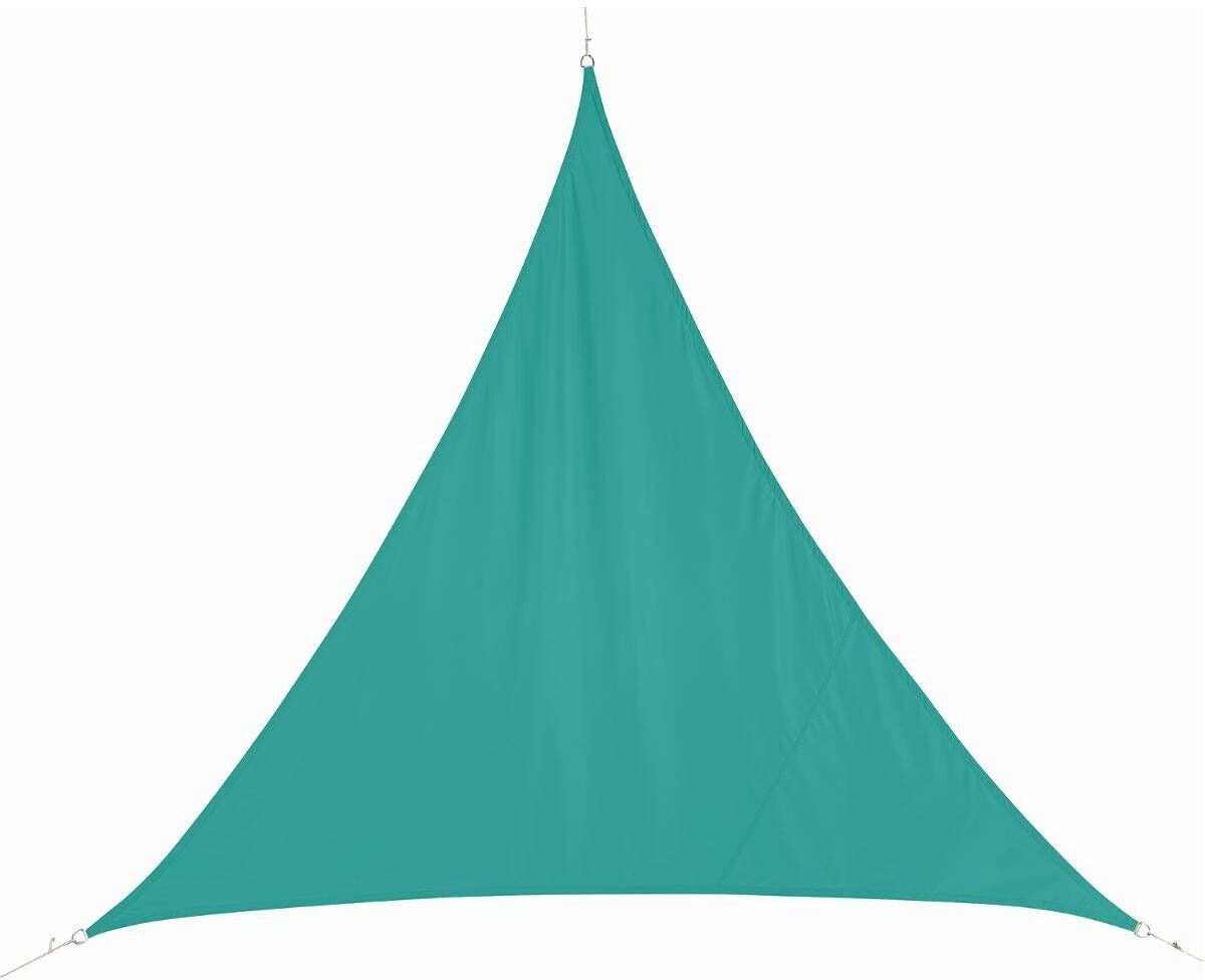 Voile d'ombrage triangulaire CURACAO Émeraude 3 x m - Polyester Hespéride