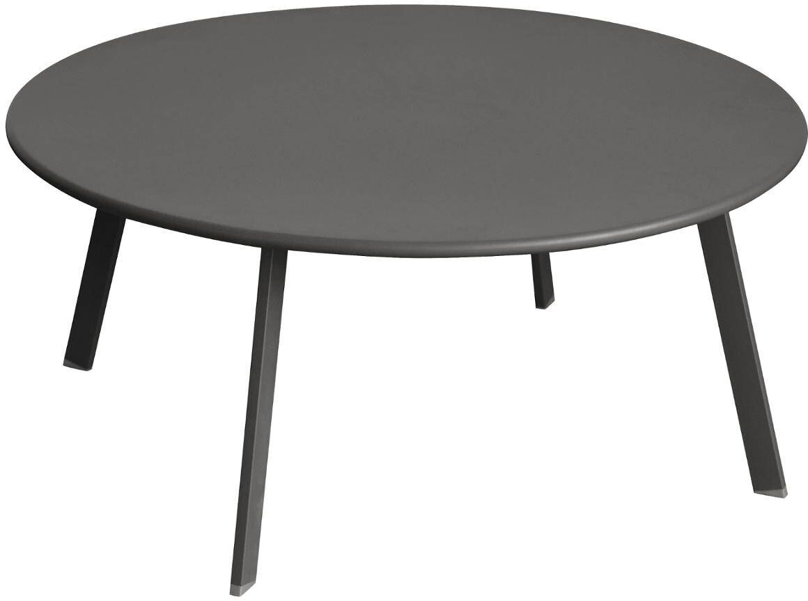 Table d'appoint de jardin ronde SAONA Graphite 90 x 40 cm - Acier traité époxy Hespéride