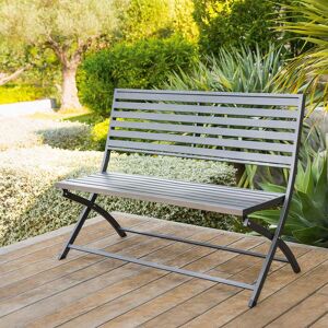 Hespéride Banc de jardin pliant OLBIA Graphite Acier - Ancien prix : 179€ Hespéride