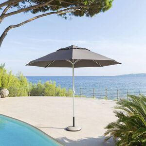 Hespéride Parasol droit rond télescopique EASYO Ardoise 3,3 m - Aluminium Ancien prix : 249€ Hespéride