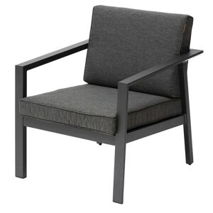 Hespéride Fauteuil de salon jardin PAVANE Graphite Aluminium traité époxy, Polyester Hespéride