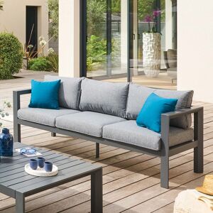 Hespéride Canapé de jardin ÉVASION Graphite 3 places - Aluminium traité époxy, Polyester Hespéride