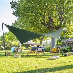 Hespéride Voile d'ombrage rectangulaire SHAE Vert olive 3 x 2 m - Polyester Hespéride