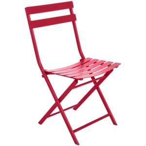 Hespéride Chaise de jardin pliante GREENSBORO Grenade Acier traité époxy, Traitement antirouille renforcé Hespéride