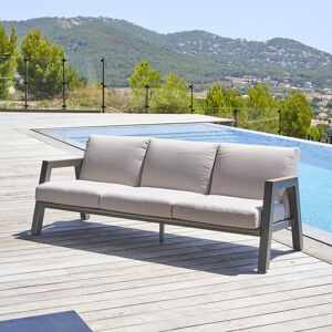 Hespéride Canapé de jardin AXIOME Praline 3 places - Aluminium traité époxy Hespéride