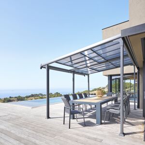 Hespéride Pergola extensible ENOLIE Graphite 4 x 3,5 m - Aluminium traité époxy Hespéride