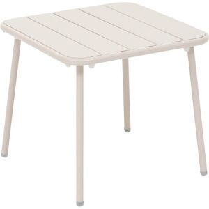 Hespéride Table basse de jardin carrée PHUKET Argile 45 x 41 cm - Acier traité époxy Hespéride