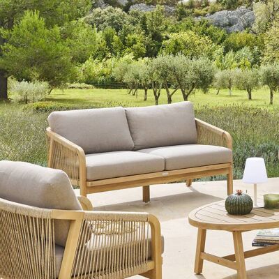 Canapé de jardin PAPOUASIE Acacia 2 places - Polyester, certifié FSC® Hespéride - Publicité Canapé de jardin PAPOUASIE Acacia 2 places - Polyester, certifié FSC® Hespéride - Publicité