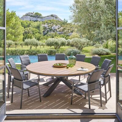 Table de jardin ronde ORACLION 12 places - Aluminium traité époxy Hespéride - Publicité Table de jardin ronde ORACLION 12 places - Aluminium traité époxy Hespéride - Publicité