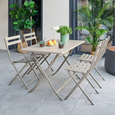 Table de jardin pliante rectangulaire GREENSBORO Café 4 places - Acier traité époxy, Traitement anti-rouille renforcé Hespéride - Publicité Table de jardin pliante rectangulaire GREENSBORO Café 4 places - Acier traité époxy, Traitement anti-rouille renforcé Hespéride - Publicité