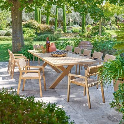 Table de jardin extensible rectangulaire XENIA Eucalyptus 12 places - certifié FSC® Hespéride - Publicité Table de jardin extensible rectangulaire XENIA Eucalyptus 12 places - certifié FSC® Hespéride - Publicité