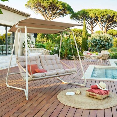 Balancelle de jardin PAOPAO Argile 2 places - Acier traité époxy, Polyester Hespéride - Publicité Balancelle de jardin PAOPAO Argile 2 places - Acier traité époxy, Polyester Hespéride - Publicité