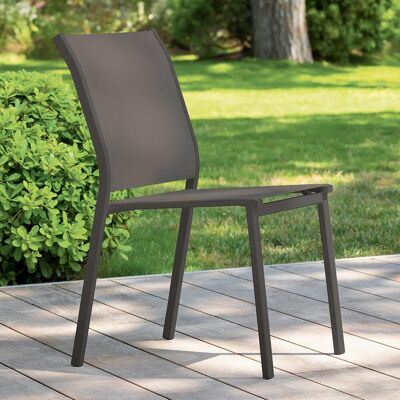 Chaise de jardin empilable ESSENTIA Wengé   Tonka Aluminium