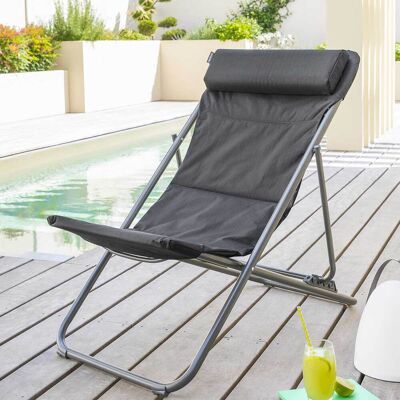 Chilienne de jardin pliante JUBBA Anthracite   Graphite Zinc,