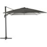 Parasol déporté carré inclinable ÉLÉA Ardoise   Graphite 3 x m - Aluminium traité époxy, Polyester Hespéride