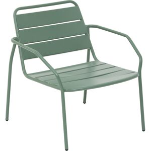 Fauteuil de salon jardin PHUKET Vert olive Acier traité époxy