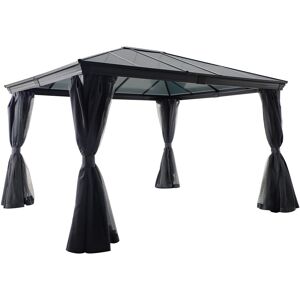 Hespéride Pergola BELIZE Graphite 3,6 x 3 m - Aluminium, Polycarbonate Hespéride