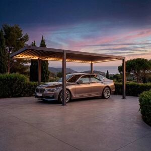 Carport NEIRIA Graphite 5,5 x 3 m - Acier galvanisé, Aluminium traité époxy Hespéride - Publicité Carport NEIRIA Graphite 5,5 x 3 m - Acier galvanisé, Aluminium traité époxy Hespéride - Publicité
