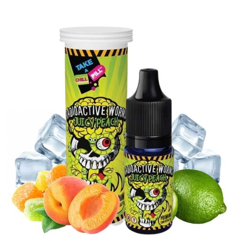 Chill pill Concentré Radioactive Worms Juicy Peach Fresh Edition - Chill Pill- Genre : 10 ml