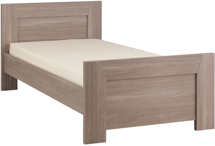 Tousmesmeubles Lit 90*190 cm Chêne - MICKA - L 99 x l 197 x H 78 Tousmesmeubles Lit 90*190 cm Chêne - MICKA - L 99 x l 197 x H 78