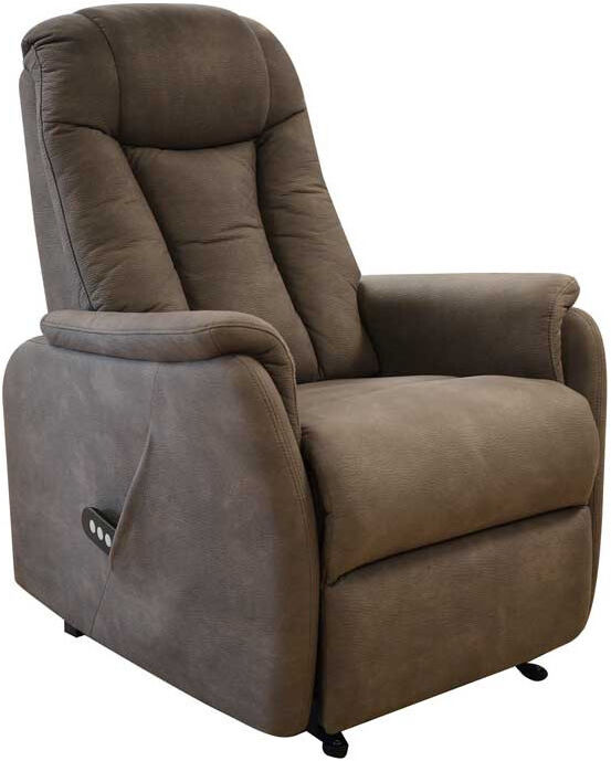 Tousmesmeubles Fauteuil Relax Releveur Brun taupé - JEANINE - L 78 x l 86 x H 108 Tousmesmeubles Fauteuil Relax Releveur Brun taupé - JEANINE - L 78 x l 86 x H 108